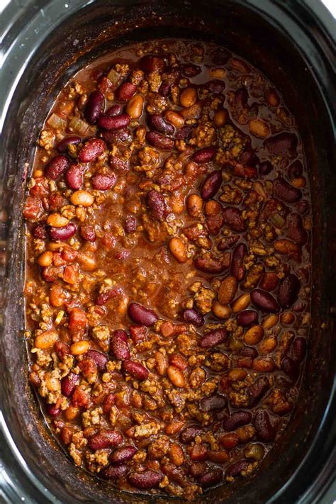 chili bean crock pot recipe